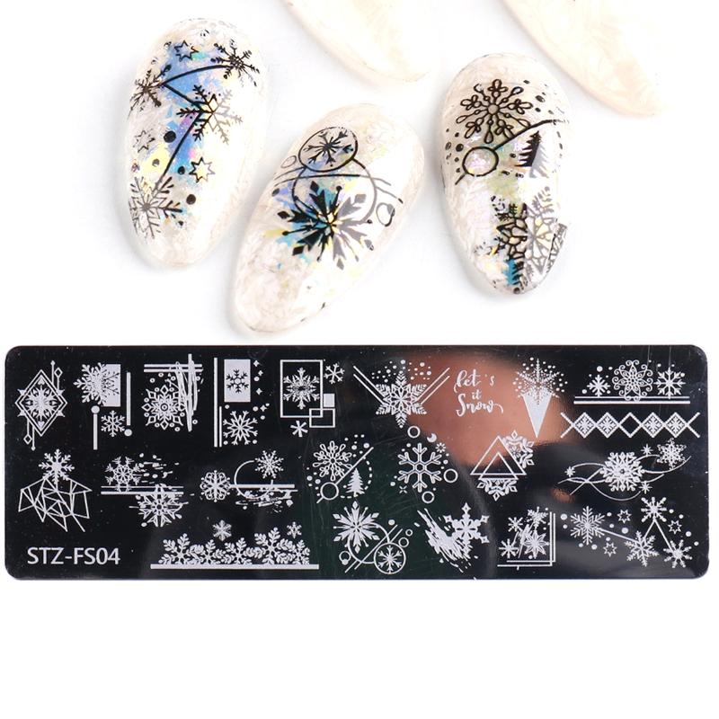 Пластины для стемпинга Нейл-арт Цветок Луна Снежинка Животные Дизайн Ногтей для Печати Изображений Пластины Шаблоны для Маникюра Нейл-арт К