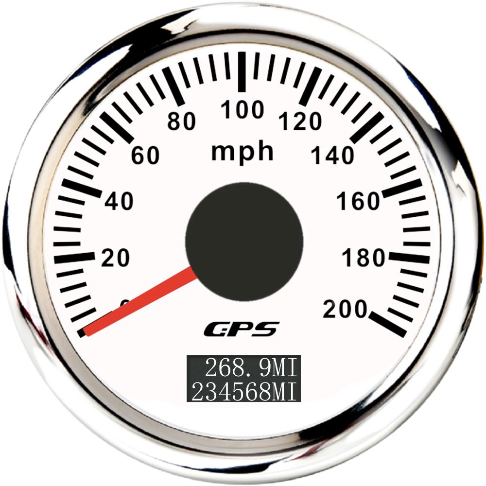 ELING 52mm GPS Speedometer 30M 0-60M 80MPH 120M 0-200MPH Odometer with 7 Colors Backlight for Car Truck Boats