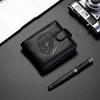 New Men's Wallet, Retro Business Card Bag, Multi-card Position, Large-capacity Change Bag, Embossed Lion Head Horizontal Model