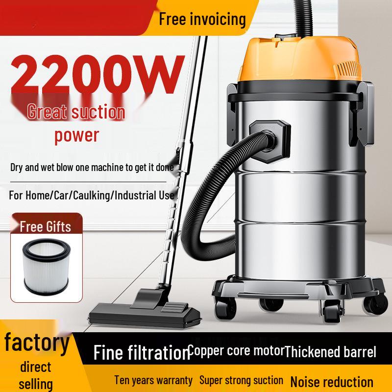 High-Suction Industrial Vacuum Cleaner for Home - Compact Wet & Dry Use, Grout Cleaning, Car Wash; Free Shipping