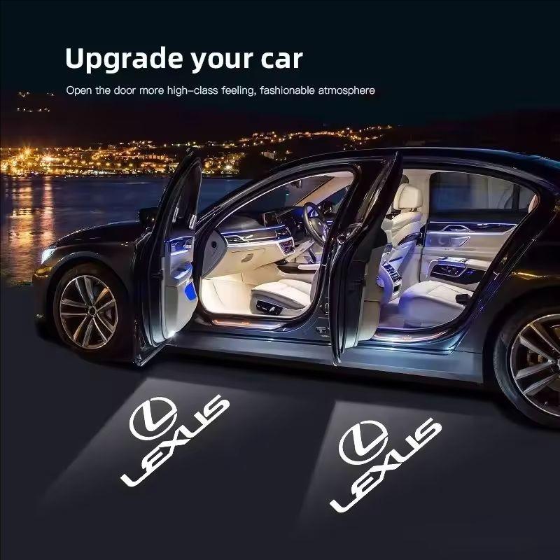 2026 Hot Interior Stickers 2Pcs For Lexus CT ES GS NX IS250 CT200h IS300h ES300h ERX400h NX300h LED Car Ghost Shadow Welcome Doo
