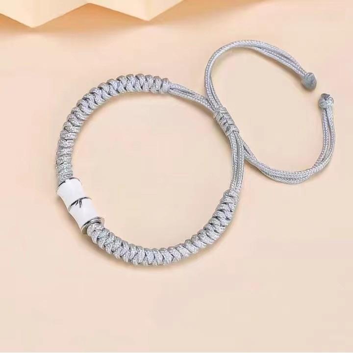 Chic Blue Beaded Bracelet For Couples Copper Material With Finish Plated