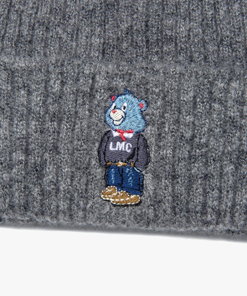 LMC Emb Bear Вязаная шапка-бини Хизер Грей