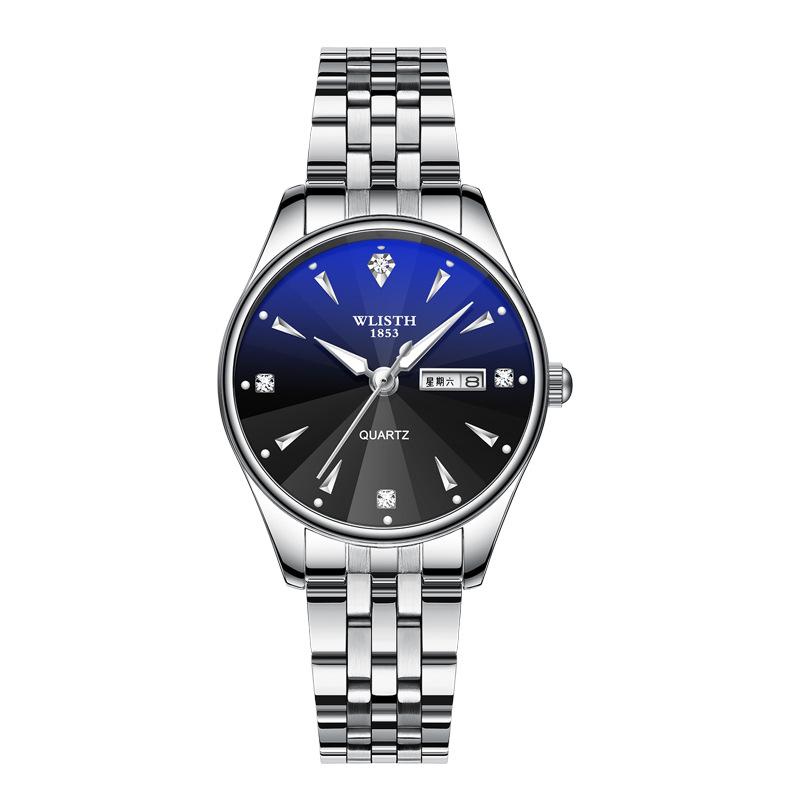 New Top Brand Casual Double Calendar Luminous Quartz Couple's Watches