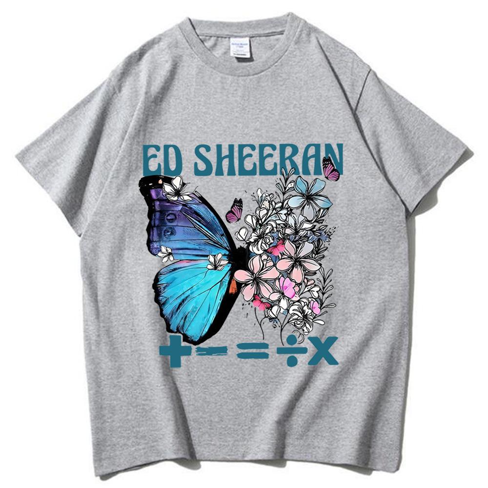Summer Ed Sheeran Shirt The Mathematics Tour Shirt Ed Sheeran Merch Ed Sheeran Fan Gift Women O-Neck Short Sleeve Shirts Unisex
