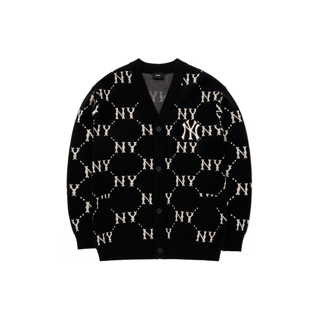 New MLB Old Flower Sweaters Unisex Black 3AKCM0224-50BKS