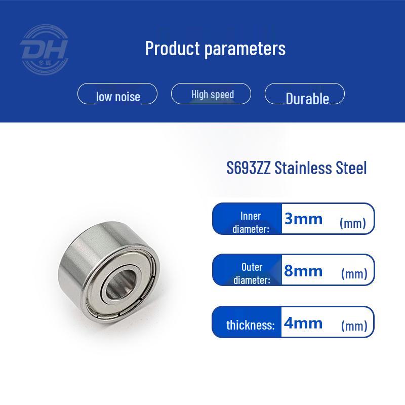 Stainless Steel Miniature Bearings: S6900ZZ, S6901ZZ, S6902ZZ, S694ZZ, S695ZZ, S696ZZ