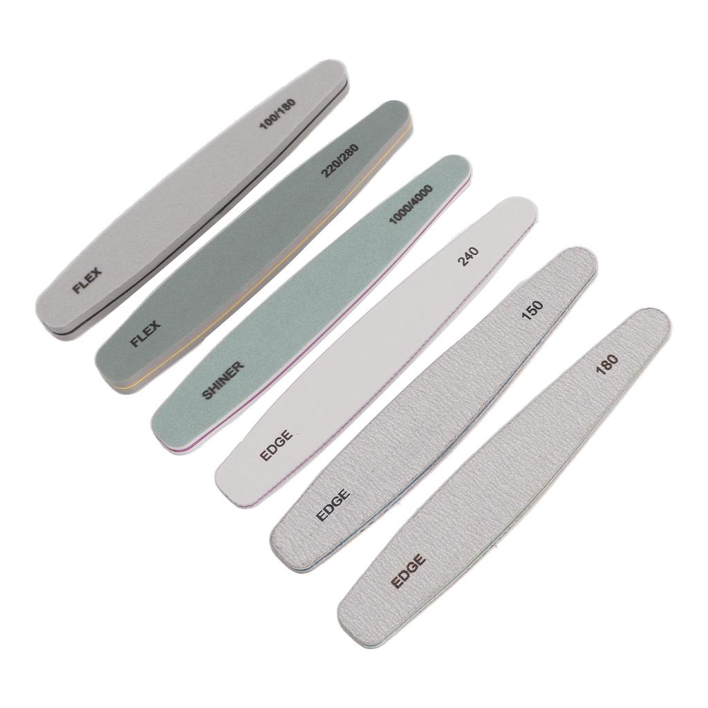 Nail File Professional Reusable Washable Curved Manicure Nail File Tool for Salon Pedicure