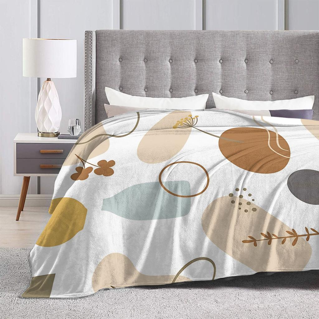 Bohemian pattern Flannel Blanket Winter Warm Soft Throw Blanket for Kids Living Room Funny Bedspread Sofa Bed Cover