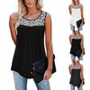 Women Sleeveless Leopard Active Tank Tops Ruffle Loose Tunic Blouse Shirt Vest