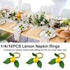 1/6/12PCS Party Supplies Fruit Meal Buckle Simulation Lemon Napkin Holder  Kitchen