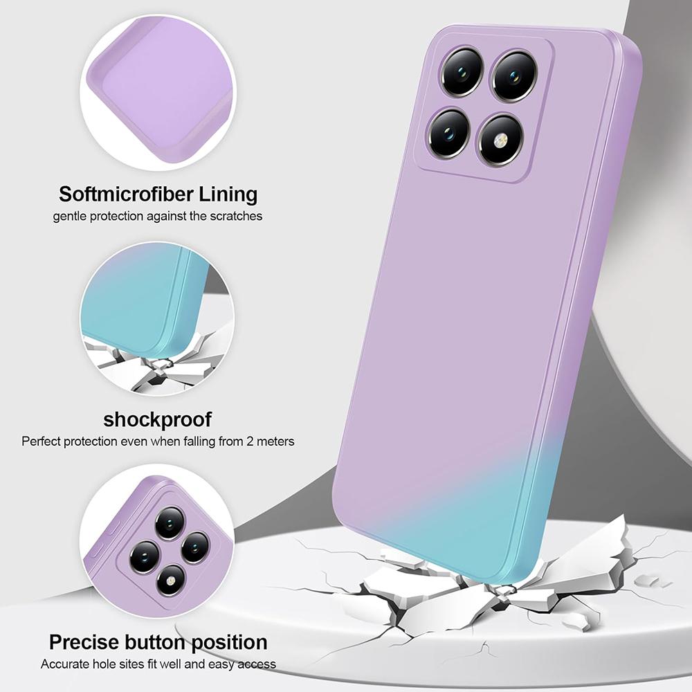 Роскошный квадратный мягкий силиконовый чехол для Xiaomi Mi 15 14 14T 13 13T 12 12T 12X 12S Pro Lite Ultra Матовый Чехол Конфетного Цвета Ударопрочный