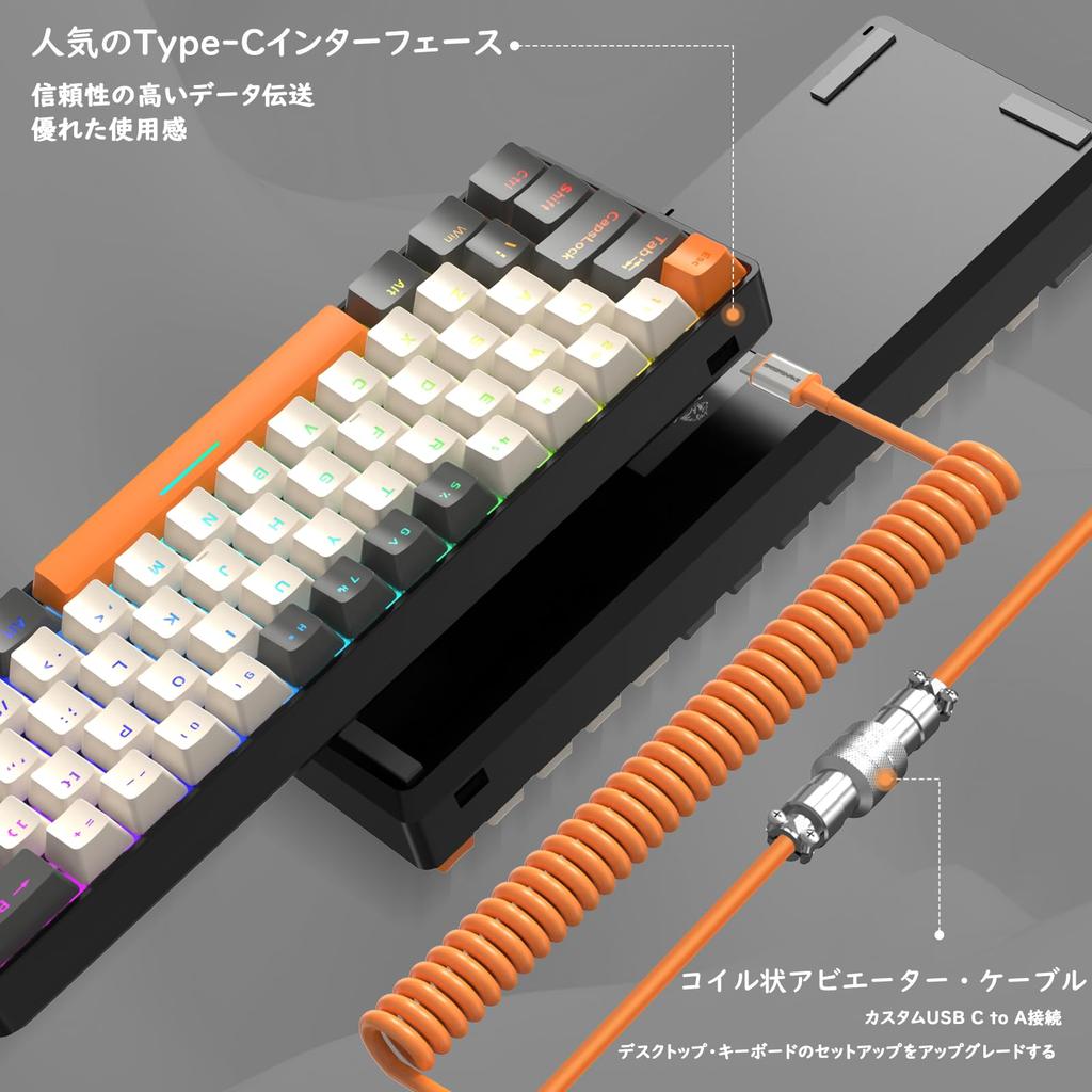 T60 Wired Mechanical Mechanical Keyboard Gaming Keyboard Mouse Set RGB Backlit Tenkeyless All Keys TKL Low Noise Home Work Mini 62 Keys Coiled Cable