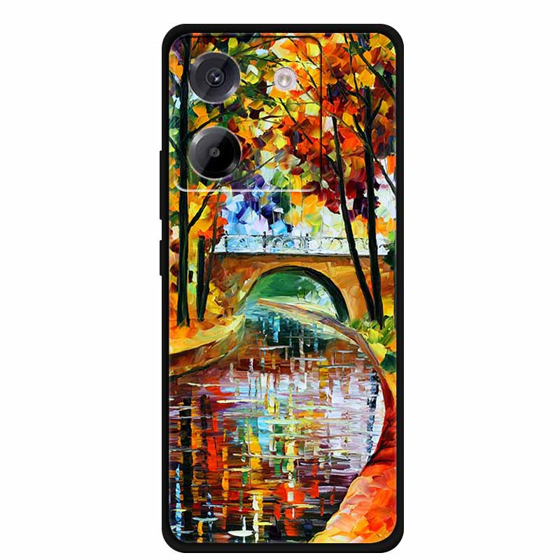 Чехол для Xiaomi Poco M7 Pro 5G, стиль мультяшной живописи, мягкий силикон + ТПУ, задняя крышка, чехлы для Poco M7 Pro 5G, противоударный чехол, новый