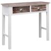 Brown Console Table 90 X 30 X 77 Cm Wood