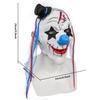 Halloween Clown Face Cover with Hair and Hat Horror Latex Face Covering for Adults Halloween Costume Party Props
