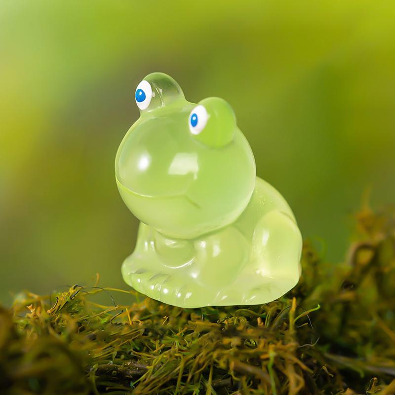 1шт мини флуоресцентная маленькая лягушка орнамент миниатюрная маленькая лягушка декор кукольного домика