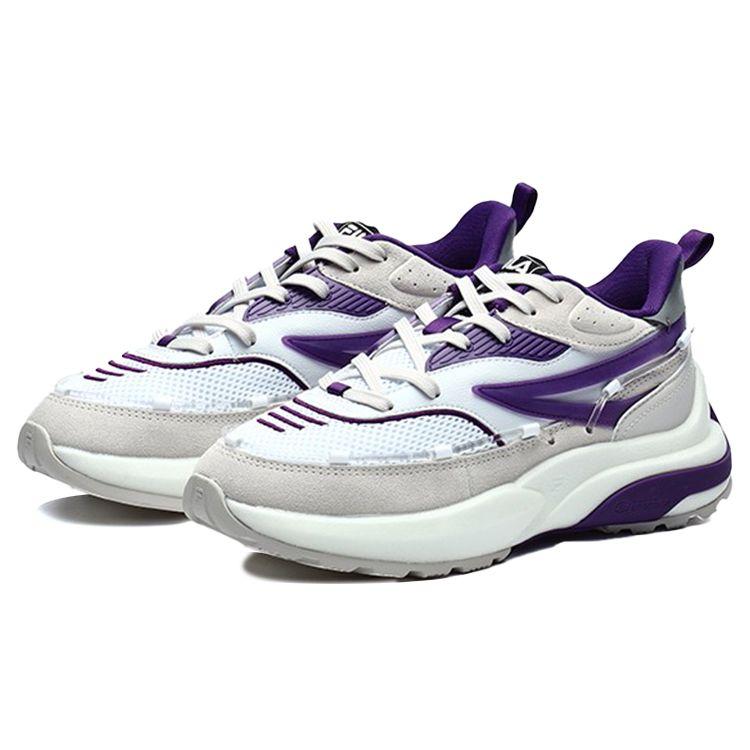Fila Fusion Ткань Синтетическая кожа ТПУ Замша Спортивные Низкие Повседневные Обувь Женские кроссовки Фиолетовый T12W135210FWD