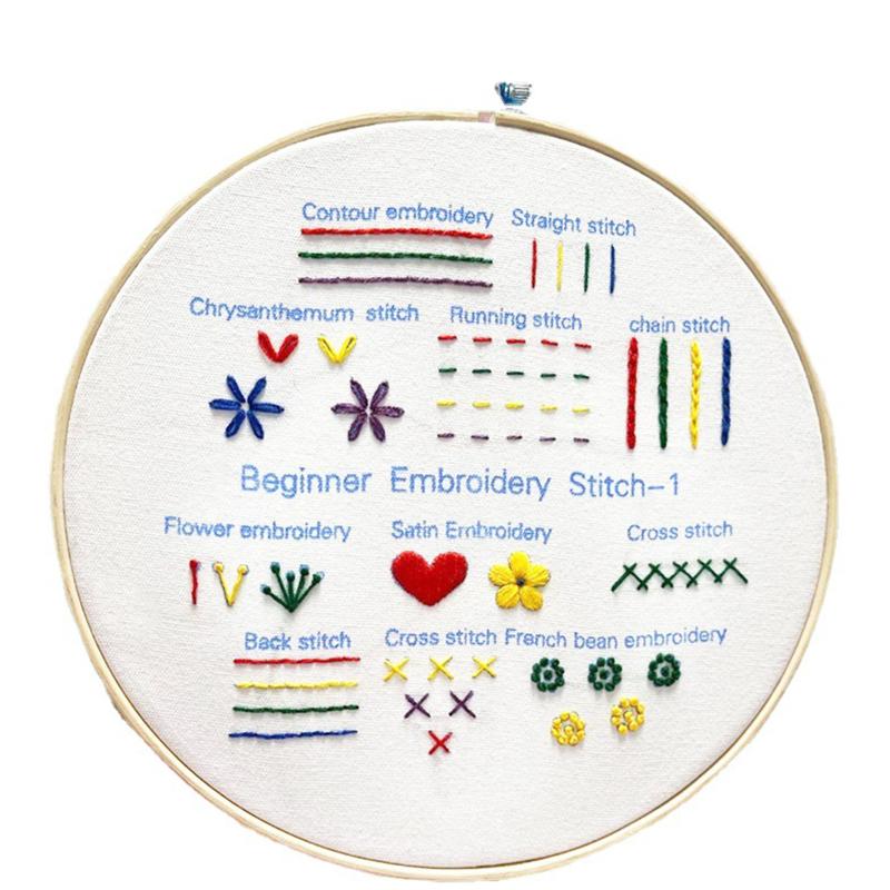 3 шт. Набор для начинающих вышивальщиков Наборы для вышивания крестом Наборы для практики стежков ручной вышивки Рукоделие для