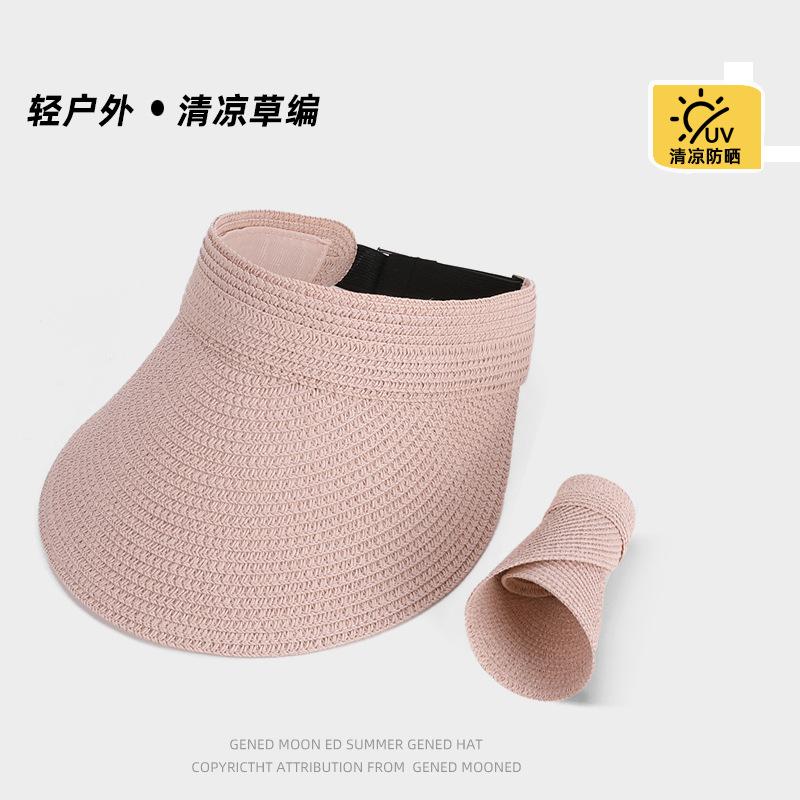 Летняя солнцезащитная шляпа уличная дорожная шляпа с козырьком полями повязка на голову соломенная шляпа модная универсальная шляпа с открытым верхом детская