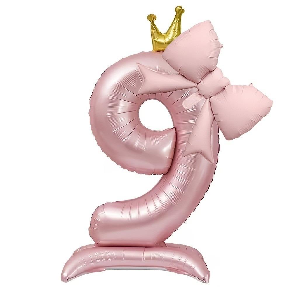 Pink Color Standing Crown Balloons Crown Shape 42 Inch Balloons Birthday Parties