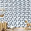 Cow Patches Wallpaper, Blue and Light Gray for Living Room and Bedroom, 50x1000