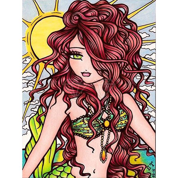 5D DIY Алмазная картина Набор Миллениал Девушка Искусство Алмазная вышивка Стразы Украшения для дома
