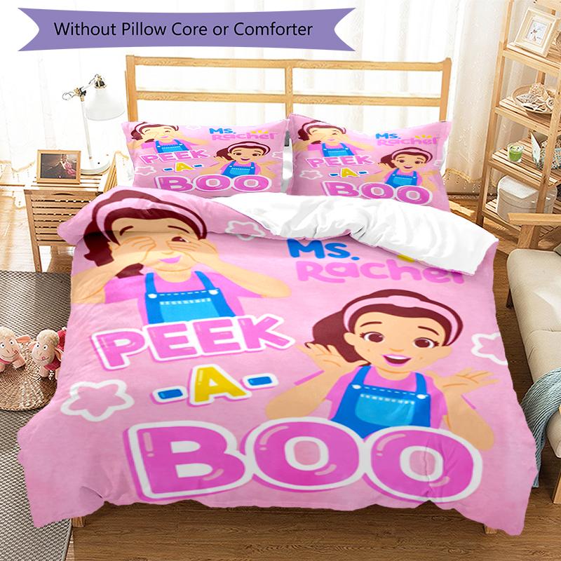 3pcs Ms. Rachel2 pattern bedding set duvet cover set includes duvet cover &pillowcases, perfect all season bedroom decoration & gift