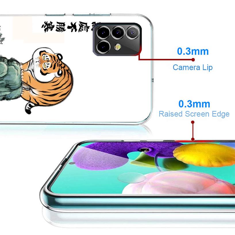 Мультяшный Толстый Тигр Чехол для Телефона Для Samsung Galaxy A17 A16 A15 A14 A13 A57 A56 A55 A54 A53 A37 A36 A35 A34 A33 A26 A25 A24 A23 Gala