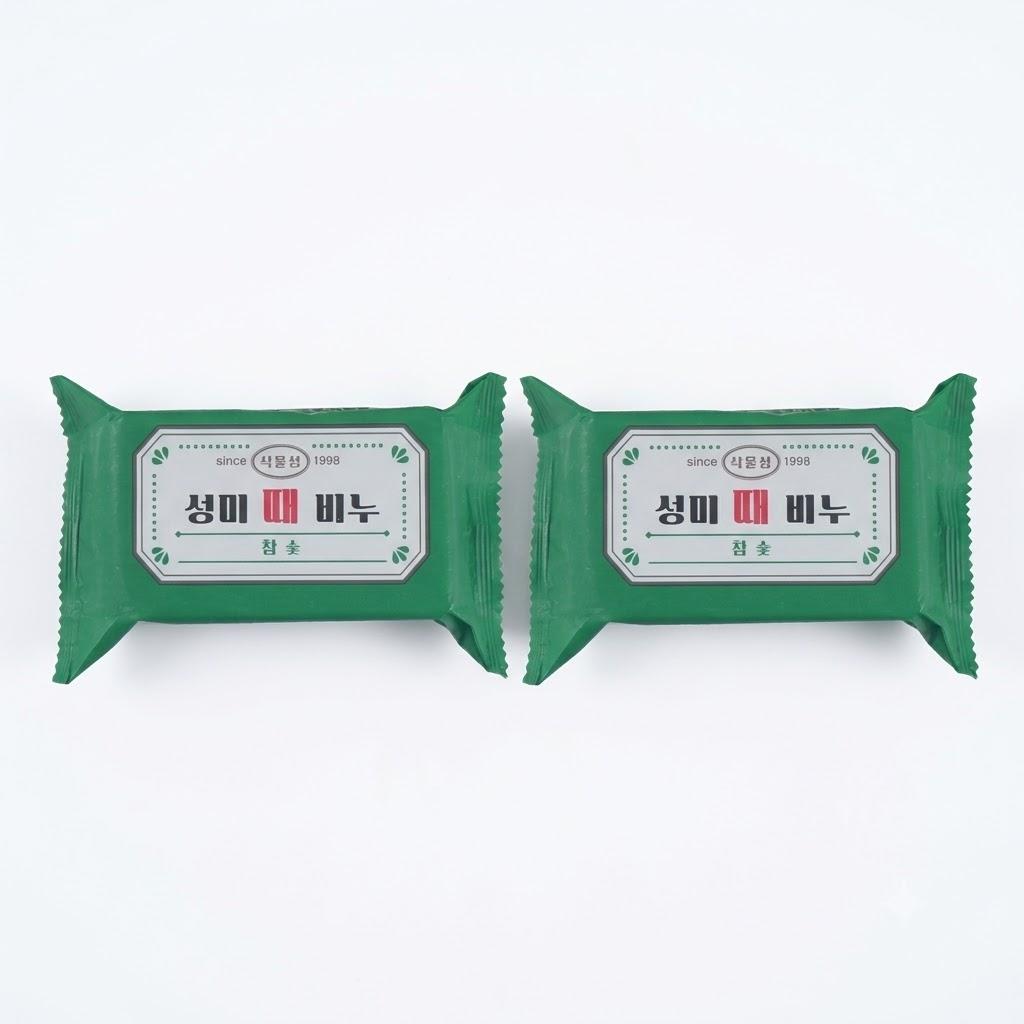 Seongmi Plant-Based Charcoal Exfoliating Body Scrub Soap Deep Cleansing Bar 170g