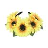 Желтый обруч для волос в форме цветка, тканевая повязка на голову, новая повязка на голову в виде подсолнуха для вечеринки