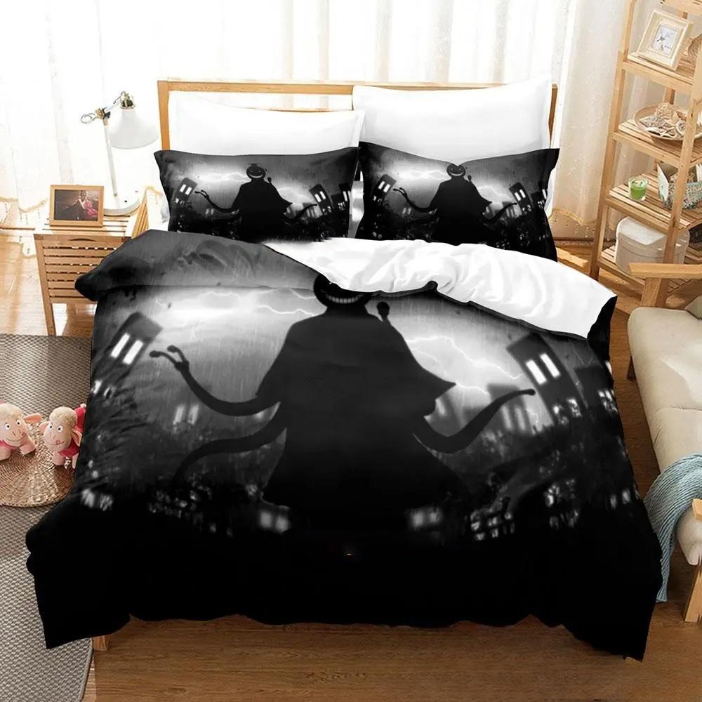 3D Мультяшный Набор Постельного Белья Класс Убийц Коро-сенсей Мальчики Девочки Полуторный Двуспальный Кингсайз Пододеяльник Наволочка Кровать Мальчики Взрослый