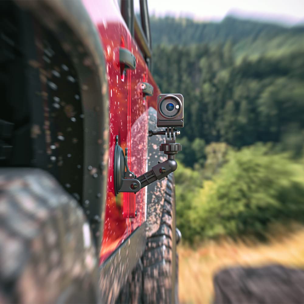 SUREWO Крепление-присоска для камеры в автомобиль с адаптером для штатива для GoPro Hero 12 11 10 9 8 7 6 5 Совместимо со смартфоном