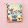 Anime Stitch Short Zipper Small Wallet Cute Card Bag Wallet To Picture Printing Clutch Bag