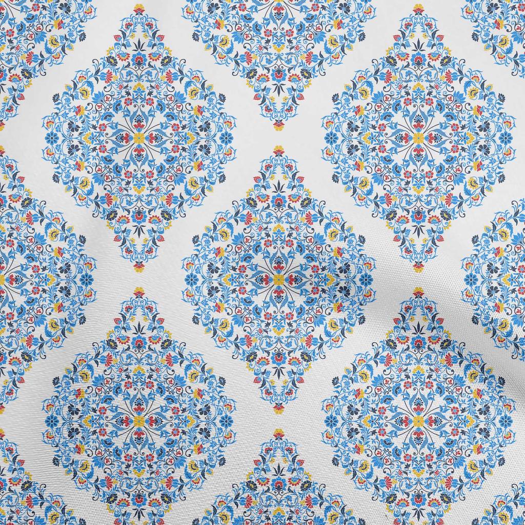 oneOone Cotton Flex Dusty Teal Green Fabric Asian Paisley Floral Dress Material Fabric Print Fabric By The Yard 40 Inch