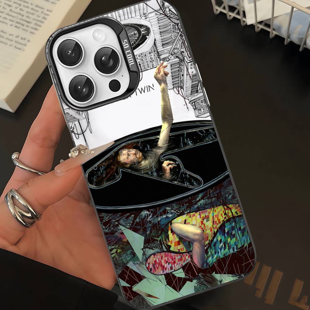 Чехол для телефона A-Aphex T-Twin для iPhone 17 16 15 14 13 Pro Max Plus Матовый цветная задняя крышка