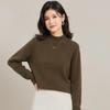 Jinjuan Women's Mock Neck Wool Blend Sweater