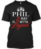 Футболка Phil The Man Myth Legend Сделано в США Размеры от S до 5XL