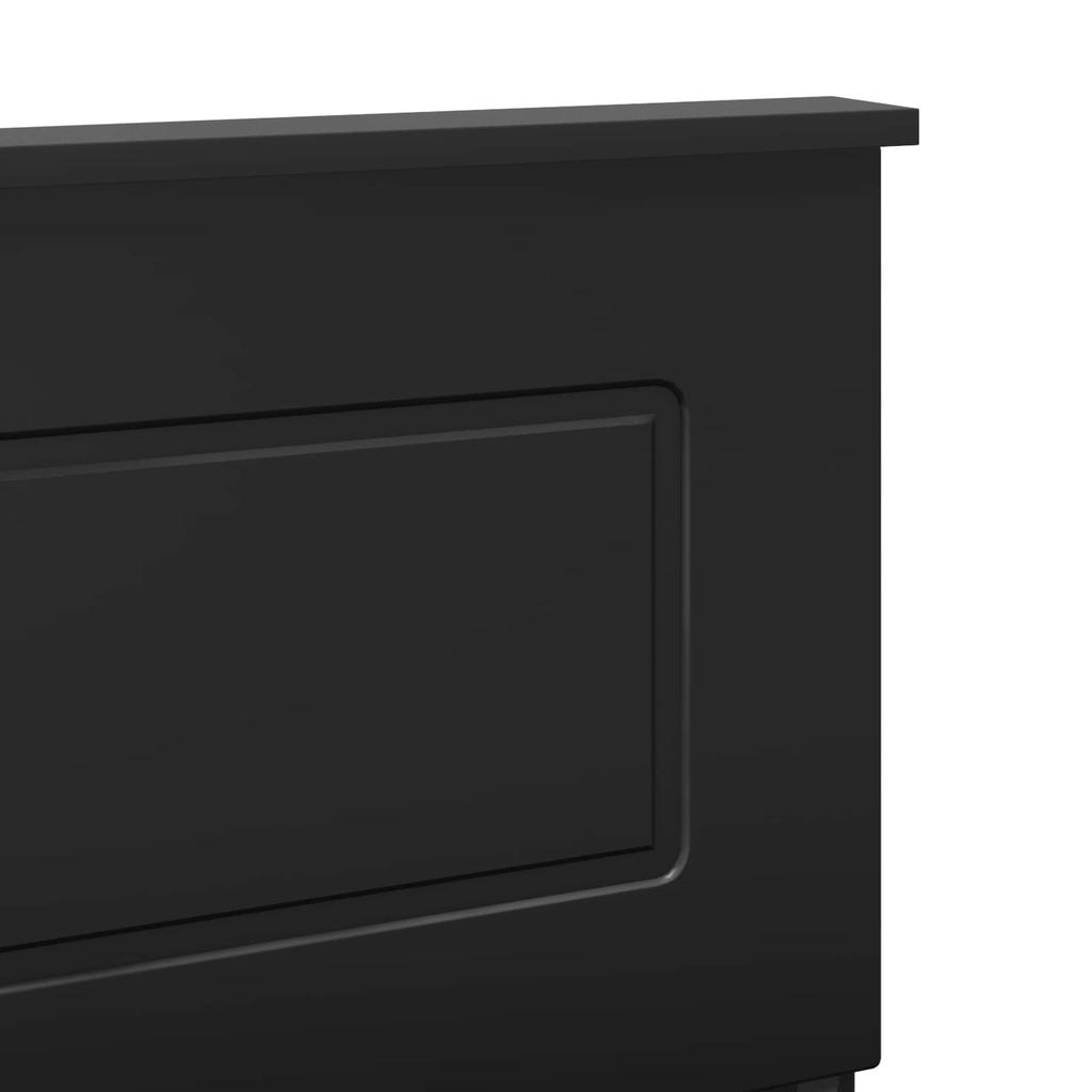 Headboard in Black Oak Look Made of Wood Based Material