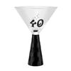 Coyote Birthday Stump Martini Glass (Black) (40th)