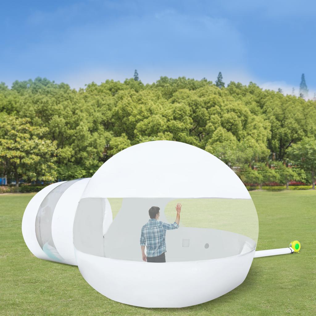 Надувная палатка-пузырь для кемпинга коммерческого класса, уличная прозрачная купольная палатка-пузырь для кемпинга с воздуходувкой для семейного двора