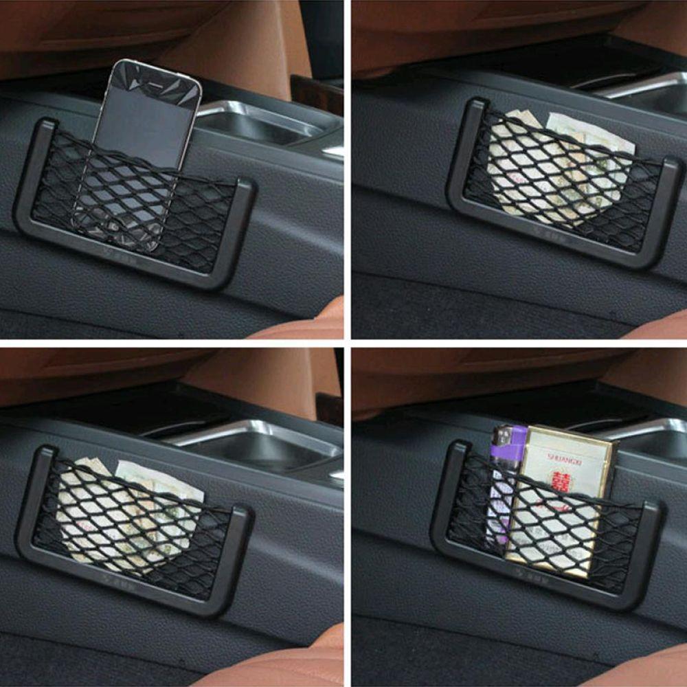 Probable Mesh Resilient Vehicle Car Storage Pocket Car Hanging Ornament Mesh Storage Bag Net Bag