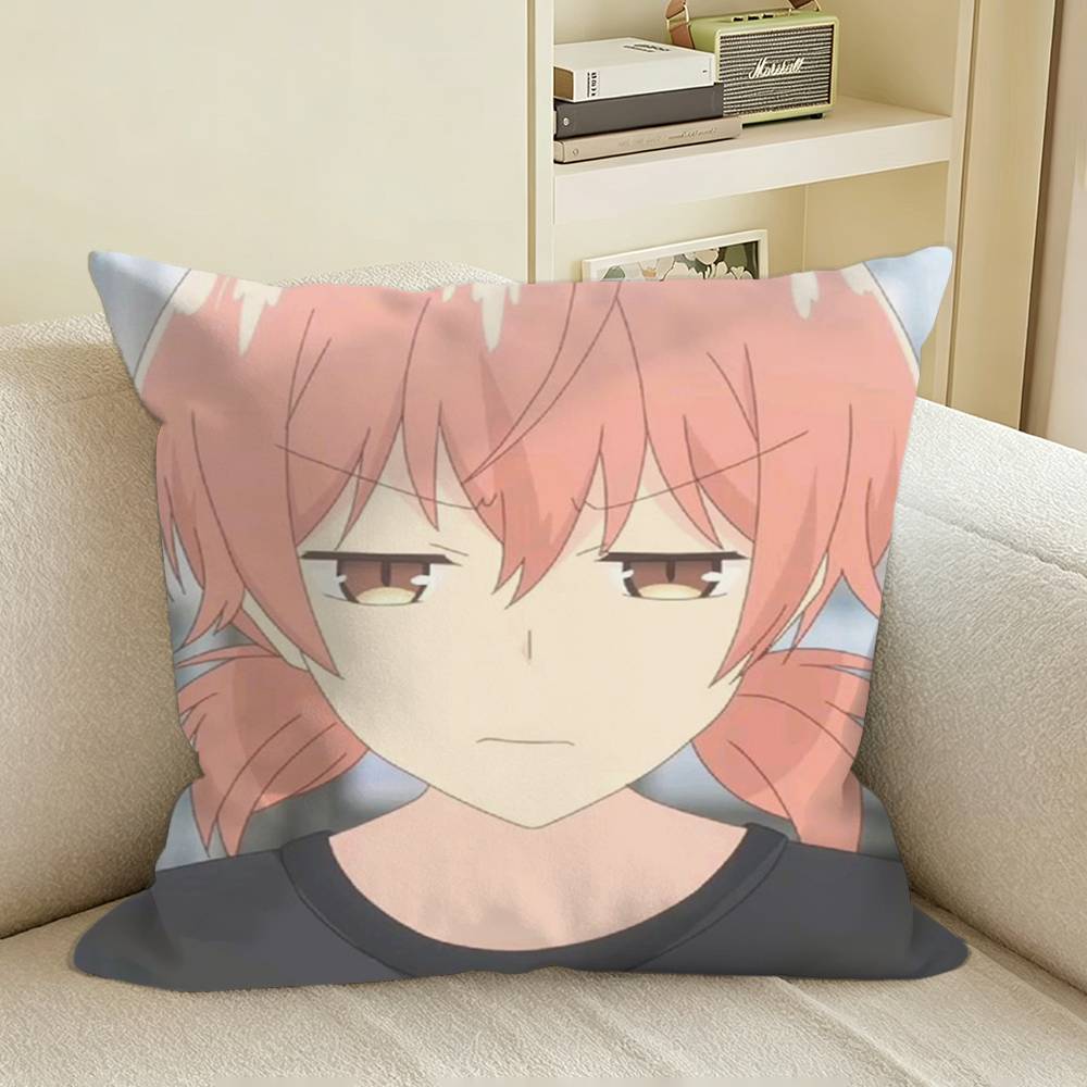 BBloom Into You YYuu Koito Merch Square Sofa Pillow Cover Solid Color Living Room Home Decor Cushion Case