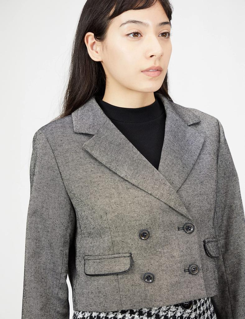 JILL by JILLSTUART Women's Homespun Jacket, Black, Free Size