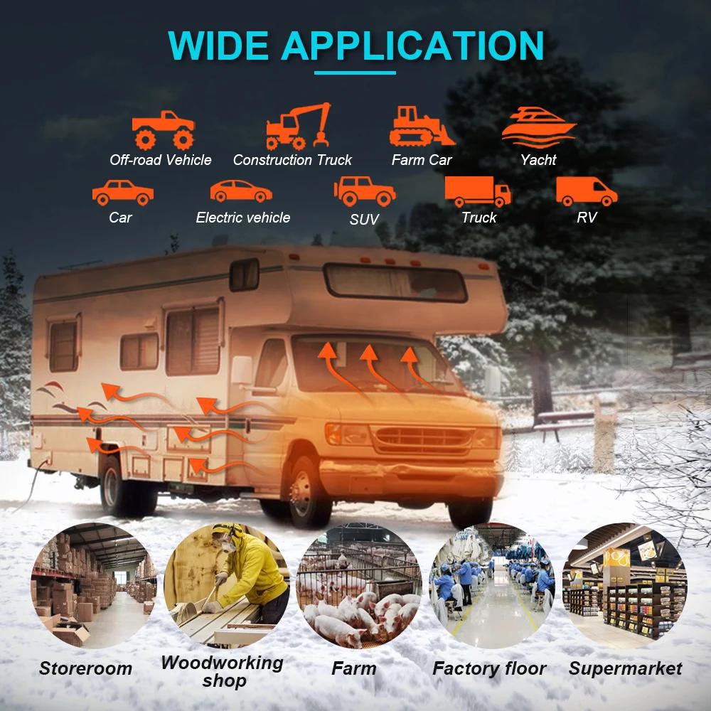 Универсальный комплект парковочного отопителя 2-8 кВт Горизонтальная камуфляжная модель с функцией Bluetooth и голосового воспроизведения 12 В 24 В 220 В Аксессуар