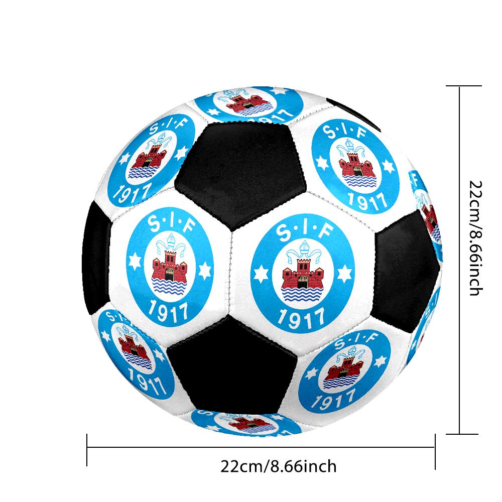 SIZE 5 Silkeborg IF Soccer Ball Colorful All Ages Machine Stitched PVC Competition Ready Durable High-Bounce