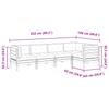 5 piece garden sofa set with cushions solid Douglas fir wood