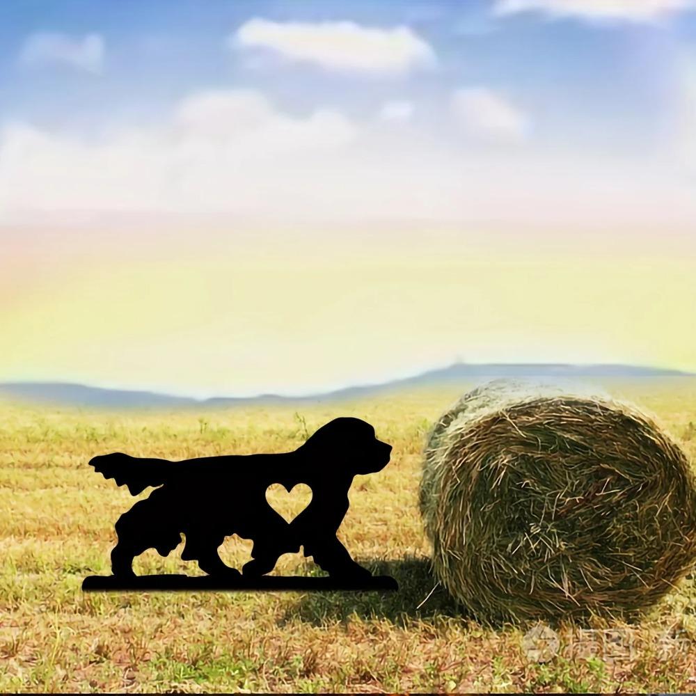 Верный пес садовый колышек железный художественный силуэт металлический двор знак креативное украшение двора сада для увековечения памяти питомца