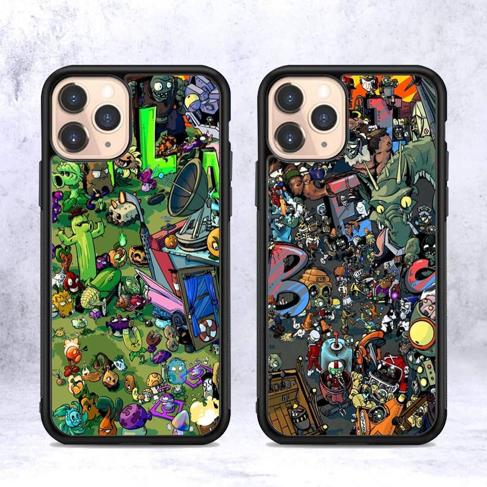 Классическая игра P-Plants Vs Z-Zombies Для iPhone 17 16 15 14 13 12 11 Pro Max Plus Mini PC+TPU Задняя крышка для телефона