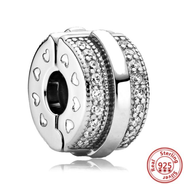 925 Silver Animal Character Love Series Clip Beads Pendant Fit Original  Charm Accessories Bracelet for Women DIY Jewelry